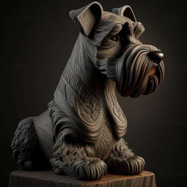 3D model Zwergschnauzer dog (STL)